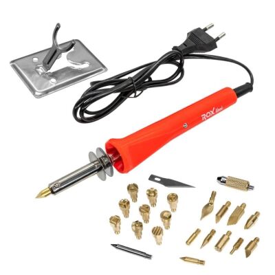 Rox Wood 0142 Ahşap Yakma ve Hobi Seti 30 Watt - 27 Parça - 1