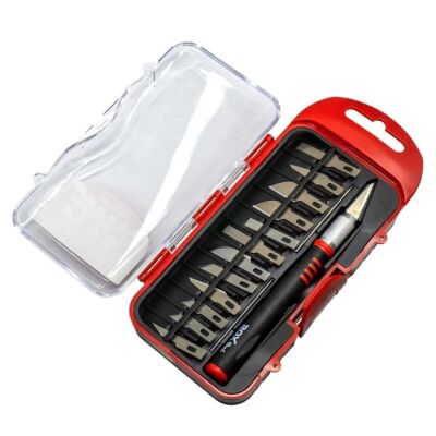 Rox Wood 0180 Pro Neşter Ahşap ve Maket Hobi Bıçak Seti 15 Parça - 1