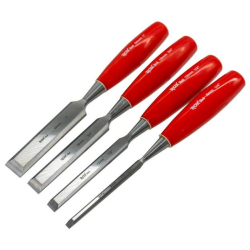 Rox Wood 0184 Ahşap Oyma, Düz Uçlu Iskarpela Takımı 4 Parça - ROXWOOD