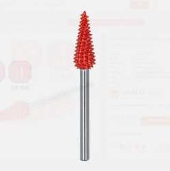 Rox Wood 0277 Karbür Kısa Konik Çam Tip Ahşap Şekillendirme Törpü - 2