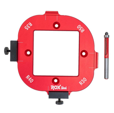 Rox Wood 0282 Alüminyum 4 Açılı Köşe Yönlendirici Freze Şablonu - 2