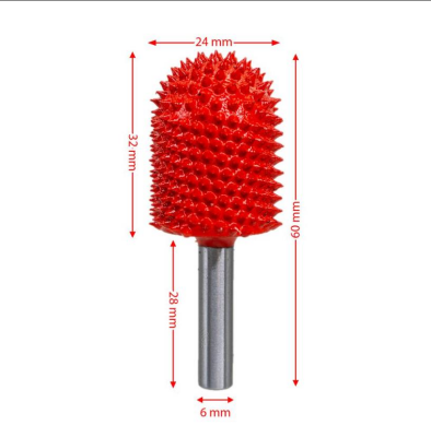 Rox Wood 0286 Karbür Oval Başlı Ahşap Şekillendirme Törpü - 3