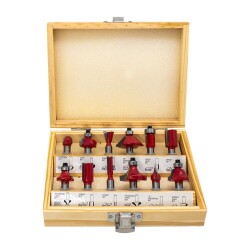 ROX WOOD 12 Parça Ahşap Freze Seti 8mm sap - 3