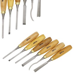 ROX Wood 9092 Ahşap Oyma Iskarpela Seti 12 Parça Ahşap Kutulu - 2