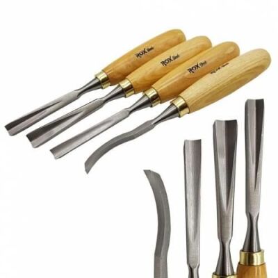 ROX Wood Ahşap Oyma Iskarpela Seti 4 Parça Ahşap Kutulu - 3