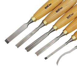 ROX Wood Ahşap Oyma Iskarpela Seti 6 Parça Neopren Çantalı - 2