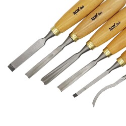 ROX Wood Ahşap Oyma Iskarpela Seti 6 Parça Neopren Çantalı - 2