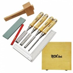 Rox Wood Iskarpela Seti 8 Parça Ahşap Kutulu - ROX WOOD