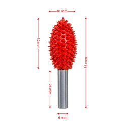 ROX WOOD Karbür Alev Tip Törpü 18mm - 3