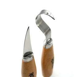 Rox Wood 4505 Ahşap Kaşık Kuksa Oyma Bıçak Seti 2 Parça - 2