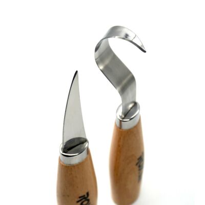 Rox Wood 4505 Ahşap Kaşık Kuksa Oyma Bıçak Seti 2 Parça - 2