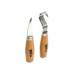 Rox Wood 4505 Ahşap Kaşık Kuksa Oyma Bıçak Seti 2 Parça - ROXWOOD
