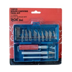 Rox Wood Maket Bıçağı Seti 13 Parça - ROX WOOD