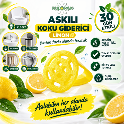 Rulopak Askılı Koku Giderici Limon - 1
