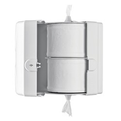 Rulopak İkiz Mini Cimri İçten Çekmeli Tuvalet Kağıdı Dispenseri Transparan Beyaz - 2