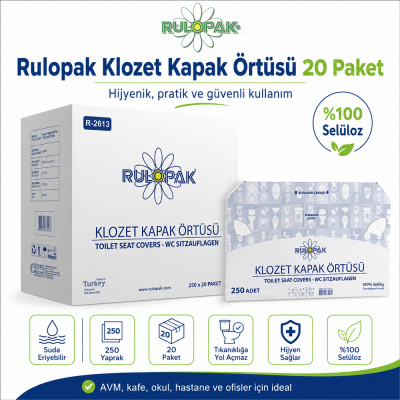 Rulopak Klozet Kapak Örtüsü 20 Paket - 2