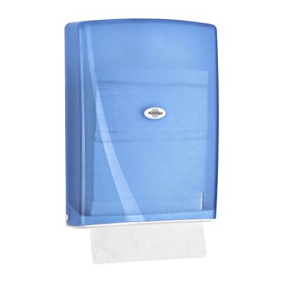 Rulopak Modern Z Katlama Kağıt Havlu Dispenseri 400'Lü Transparan Mavi - 1