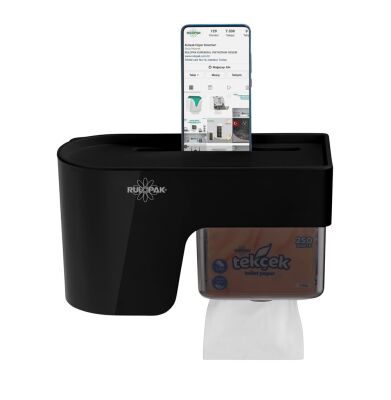 Rulopak Multitask Tuvalet Kağıdı Dispenseri Siyah - 3