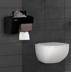 Rulopak Multitask Tuvalet Kağıdı Dispenseri Siyah - 6