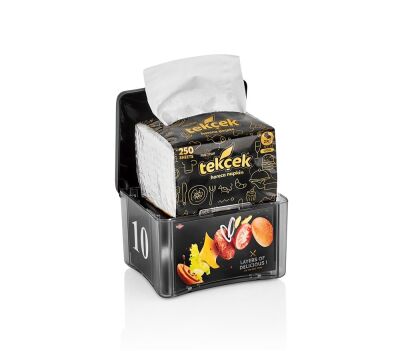 Rulopak Reklamlı Tekçek Mini Peçete Dispenseri Siyah - 5