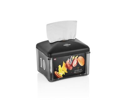 Rulopak Reklamlı Tekçek Mini Peçete Dispenseri Siyah - 2