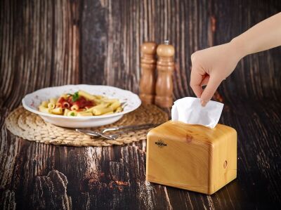 Rulopak Tekçek Mini Peçete Dispenseri Açık Ahşap - 3