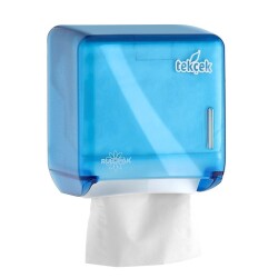 Rulopak Tekçek Mini Tuvalet Kağıdı Dispenseri Transparan Mavi - Rulopak