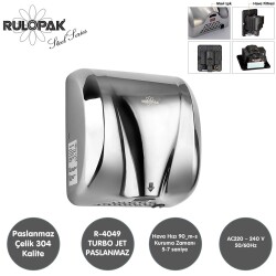 Rulopak Turbo Jet Paslanmaz El Kurutma Makinesi - 3