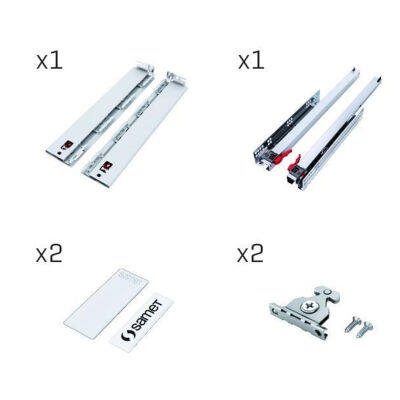 Samet Flowbox Drawer System Set 106 mm Height 500 mm Runner Anthracite - 1