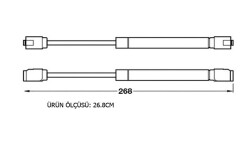 Samet Gazlı Piston 80 Newton Beyaz - 3