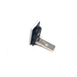 Samet Glass Hinge Angular Yellow Brass Plastic - Samet