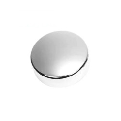 Samet Glass Hinge Mini Ornament Round Shiny Chrome - Samet