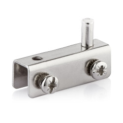 Samet Glass Hinge U Type Nickel Without Hole - Samet