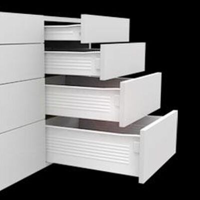 Samet Sambox Metallic Grey Drawer System Side Height 150mm - Depth 500mm - 1