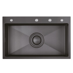 Schock Evye 770x480x240 mm PVD Mat Siyah Set - Ivento