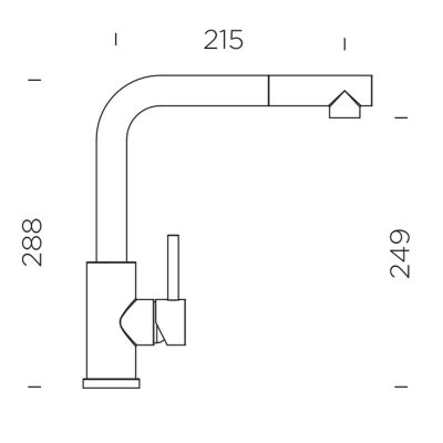 Schock SCK 1659 Kitchen Sink Mixer with Pull-Out Spray Croma Grey - 2