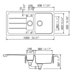 Schock Sink Formhaus D150L Nero - 2