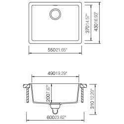 Schock Sink Quadro N100S Super White - 2