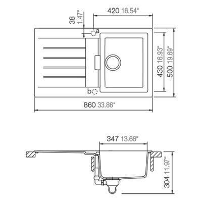 Schock Sink Signus D-150 Silver Stone - 2