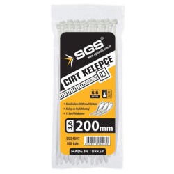 SGS Cırt Kelepçe 3.6mm x 250mm Beyaz - Sgs