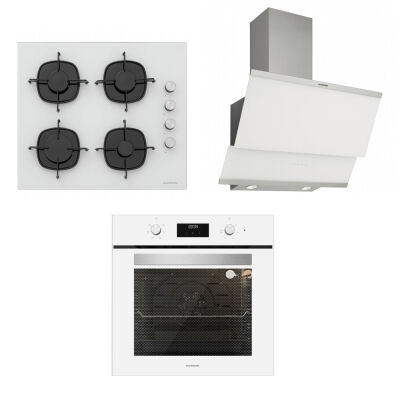 Silverline Beyaz Ankastre Set (BO6502W01 Fırın + CS5335W01 Ocak + Classy 3420 Beyaz Davlumbaz) - 1