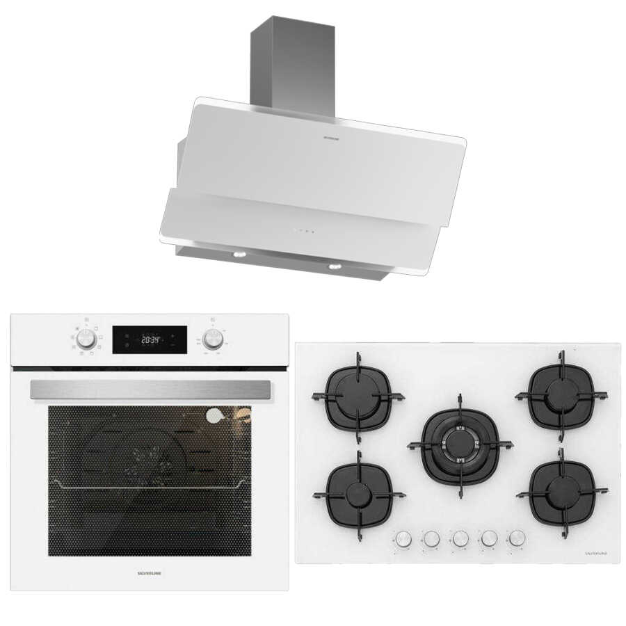 Silverline Beyaz Üçlü Ankastre Set ( BO6504W01 Fırın - CS5365W01 Ocak - 3490 Oslo Davlumbaz )