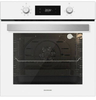 Silverline BO6504W01 White Glass Built-in Oven - 1