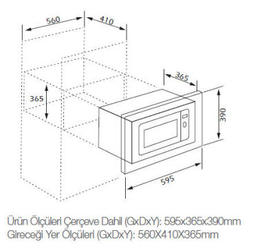 Silverline MW9018B01 Fırın Mikrodalga 25 lt Siyah - 2
