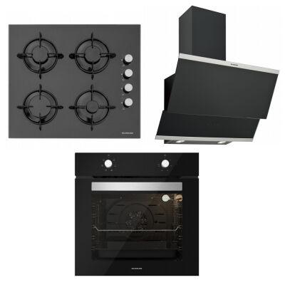 Silverline Siyah Ankastre Set (BO6501B01 Fırın + CS5335B01 Ocak + Classy 3420 Siyah 60cm Davlumbaz) - 1