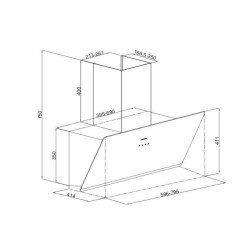 Silverline 3457 Soho Davlumbaz, 80 cm Vizon - 2