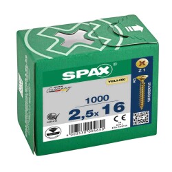Spax Chipboard Screw 2.5X16 Galv Coating (1Pack:1000 Pieces) - Spax