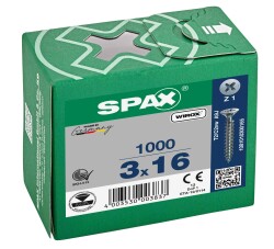 Spax Chipboard Screw 3.0X16 Galv Coating (1Pack:1000 Pieces) - 1