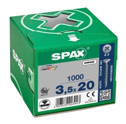 Spax Chipboard Screw 3.5X20 Galv Coating (1Pack:1000 Pieces) - Spax