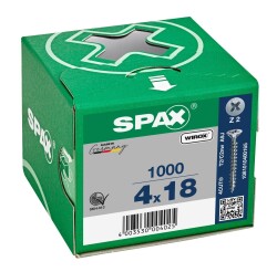 Spax Chipboard Screw 4.0X18 Galv Coating (1Pack:1000 Pieces) - Spax